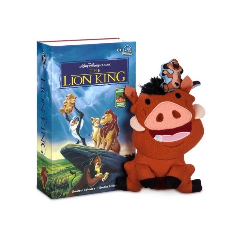Disney Store VHS Boxed Plush Lion King Puma & Timon. Limited Release. NWT